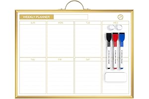 Magnetic Monthly Dry Erase Board Calendar for Wall, 12" x 16" Small...