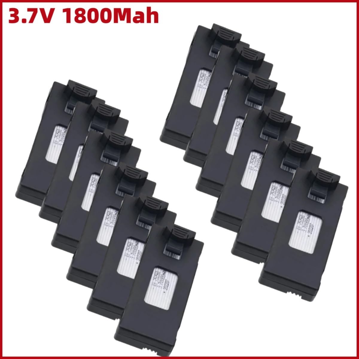 Batteria 3.7V 1800mAh per drone RC serie E88 | Grande capacità, scarica stabile, alimentazione affidabile(6PCS E88 Battery(PY))