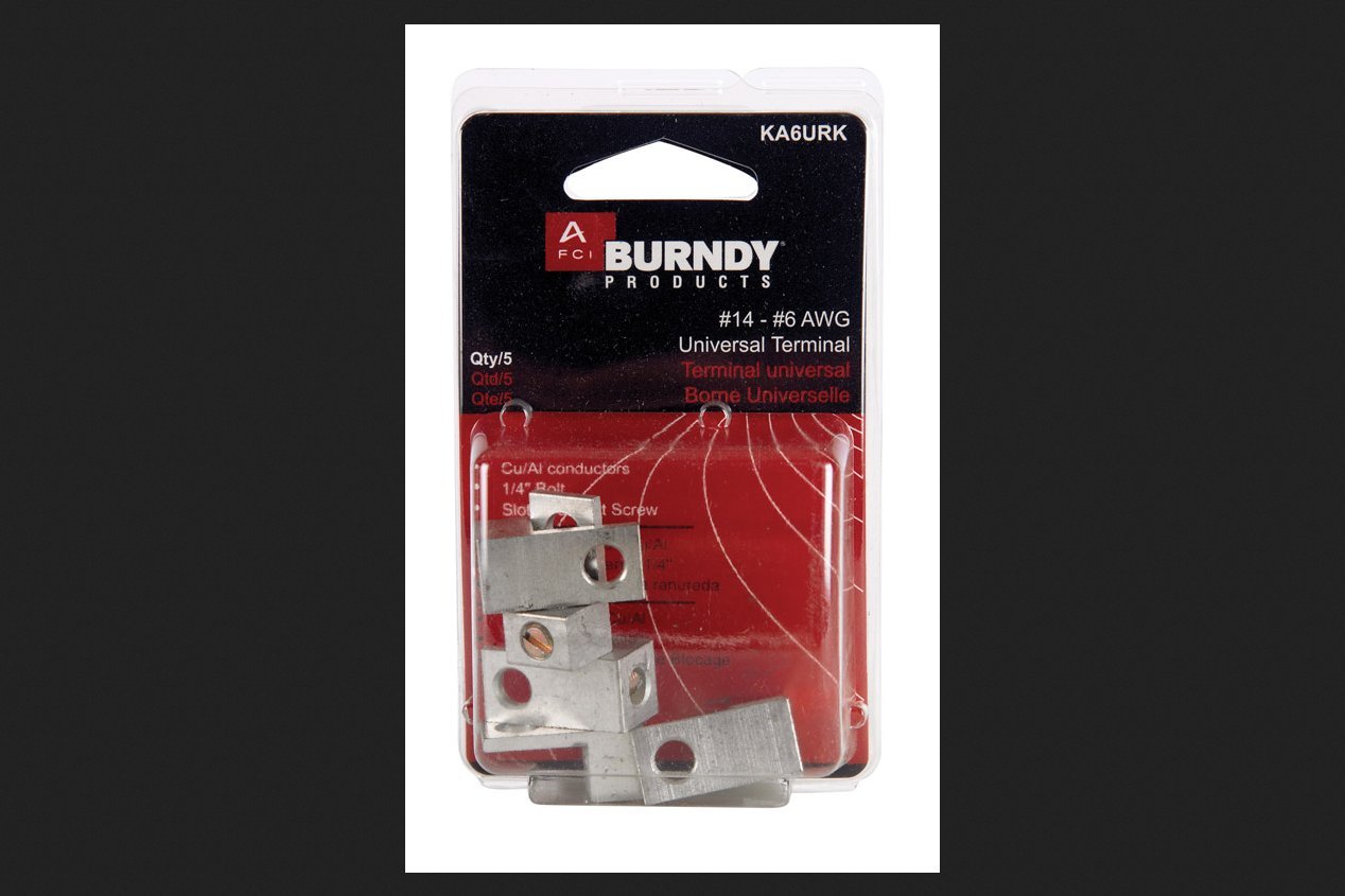 Burndy 6 AWG Universal Terminal 5 pk