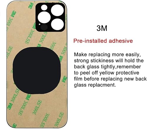 Miniatura 4 de Perzework Reemplazo de cristal trasero OEM para iPhone 12 Pro de 6.1 pulgadas con kit de herramientas de reparación y adhesivo preinstalado (azul