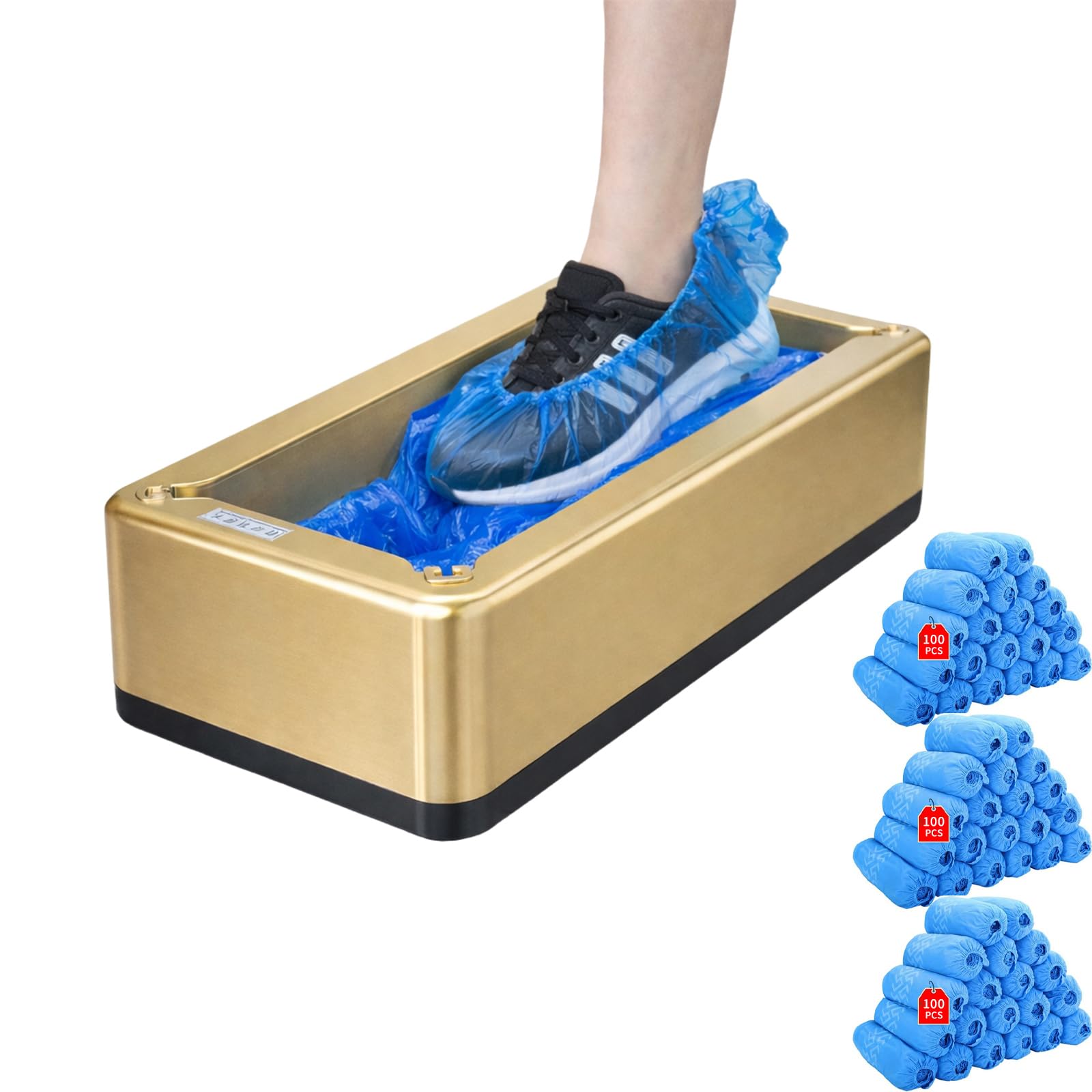 Copriscarpe automatico, con 300 pezzi, usa e getta, per casa, ufficio, ufficio, hotel, fabbrica (oro)