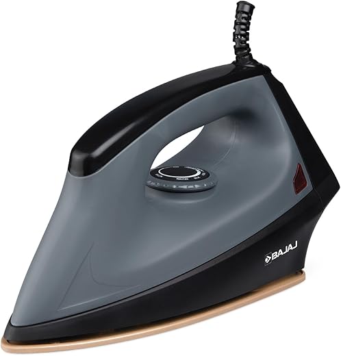 Bajaj Herculo Heavy Weight Dry Iron | 1100 Watts Heavy Weight Dry Iron | Duraglide Soleplate | Anti-Bacterial & Non-Stick Coating | 360 Degree...