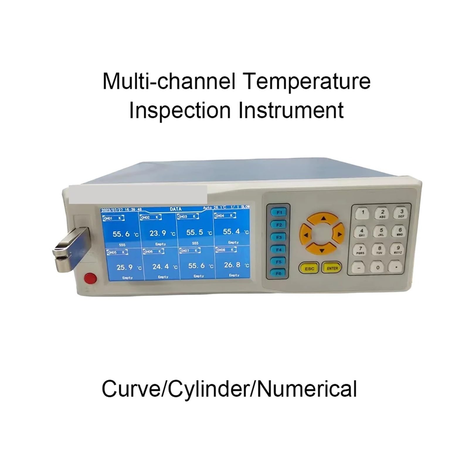 Medidor LCR, Instrumento de inspección temperatura multicanal ET3916 con adquisición registros USB y detector sonda termopar(48 channels)