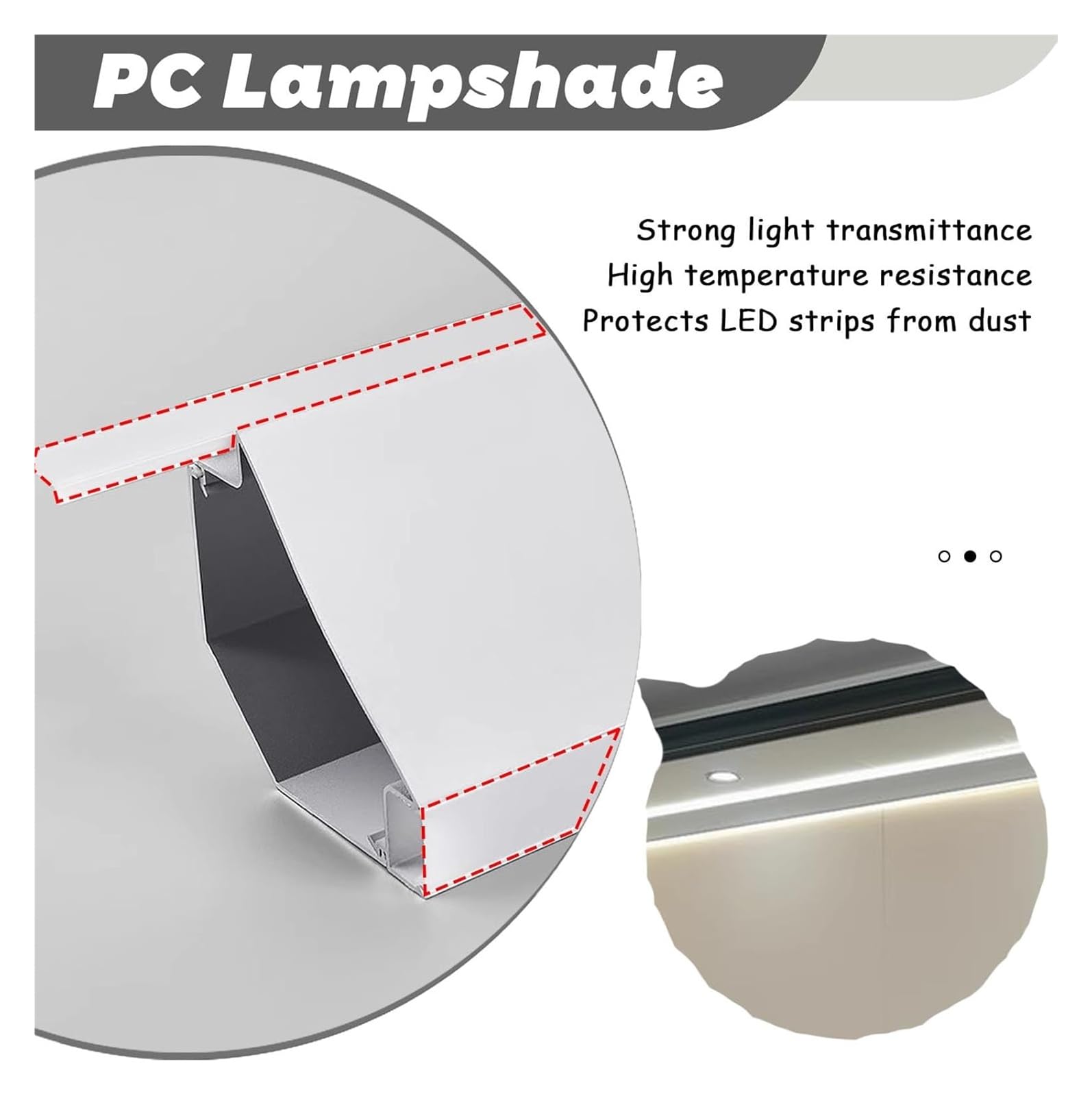 Profilo LED, Guida LED, Illuminazione indiretta a soffitto con Cornice a Corona, Canale diffusore a LED, Cornice copriluce Senza LED(2m(6.6ft))