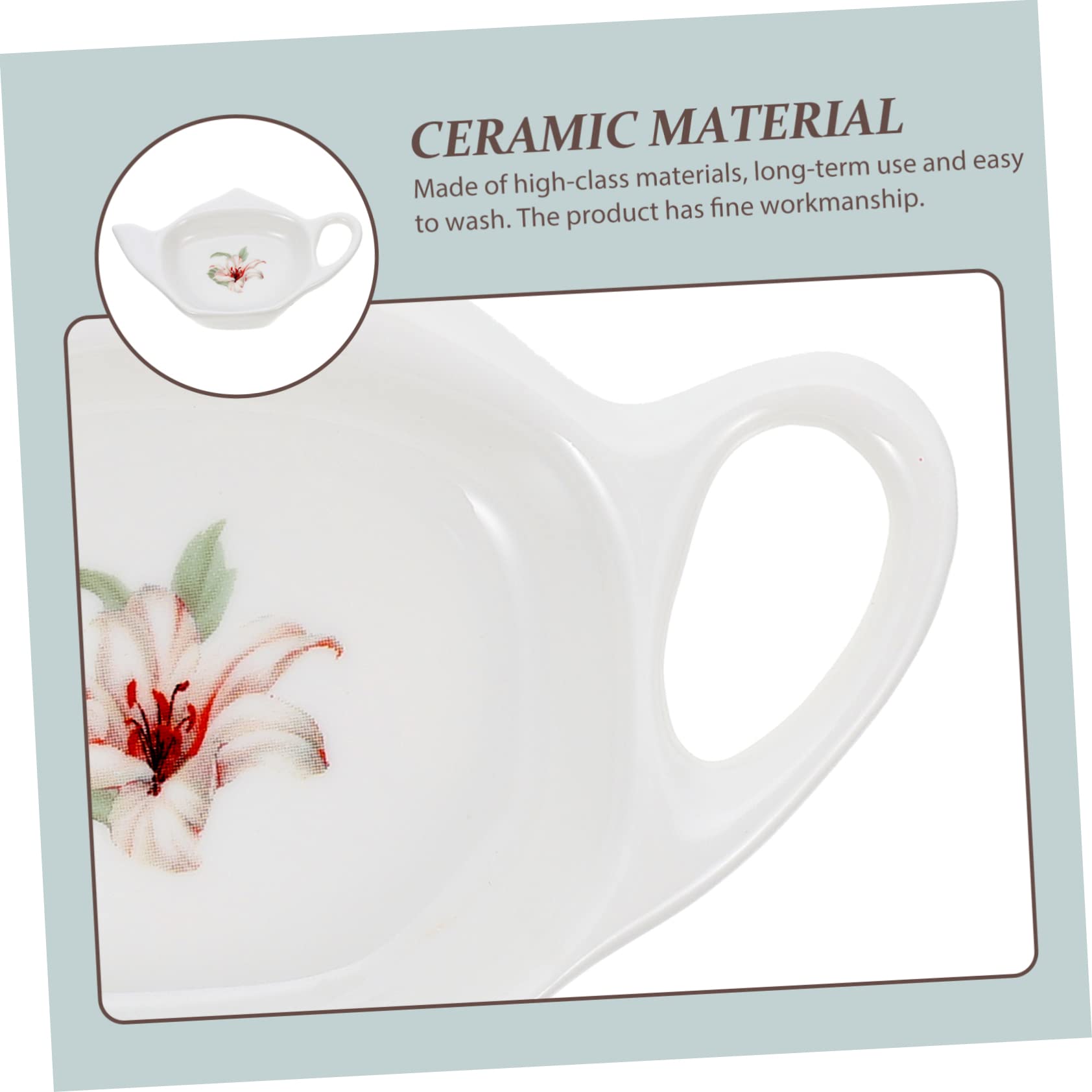 Porte-sachets de Thé en Céramique 2 Pièces, Coupelle Dépose Sachet