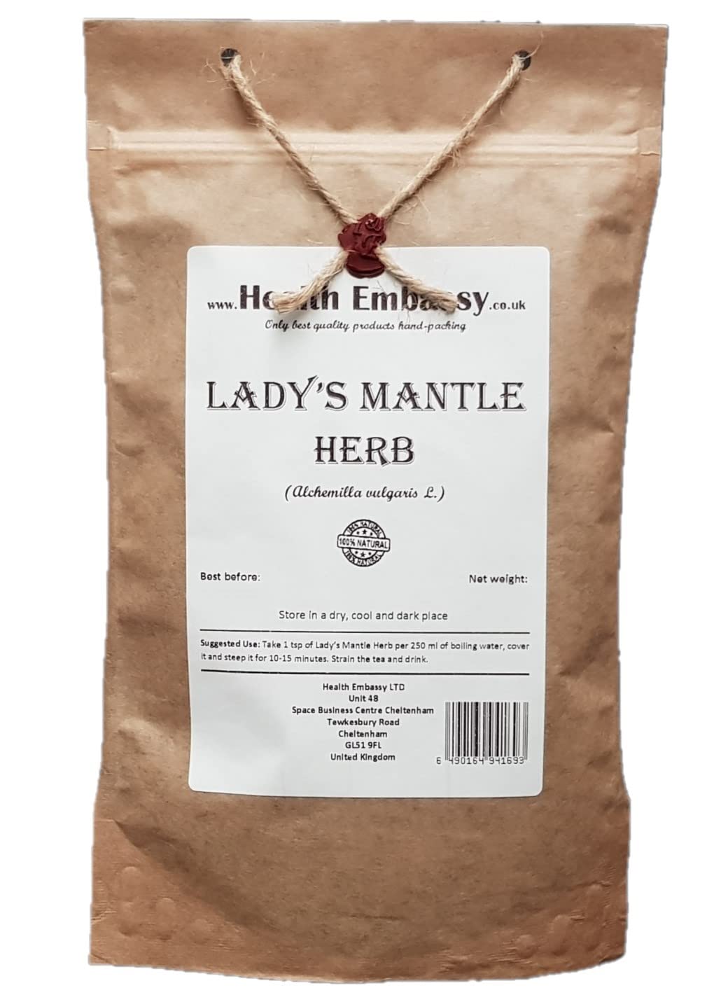 Health Embassy Ladys Mantle Herb | Alchemilla Vulgaris L | Herbal Tea (100g)