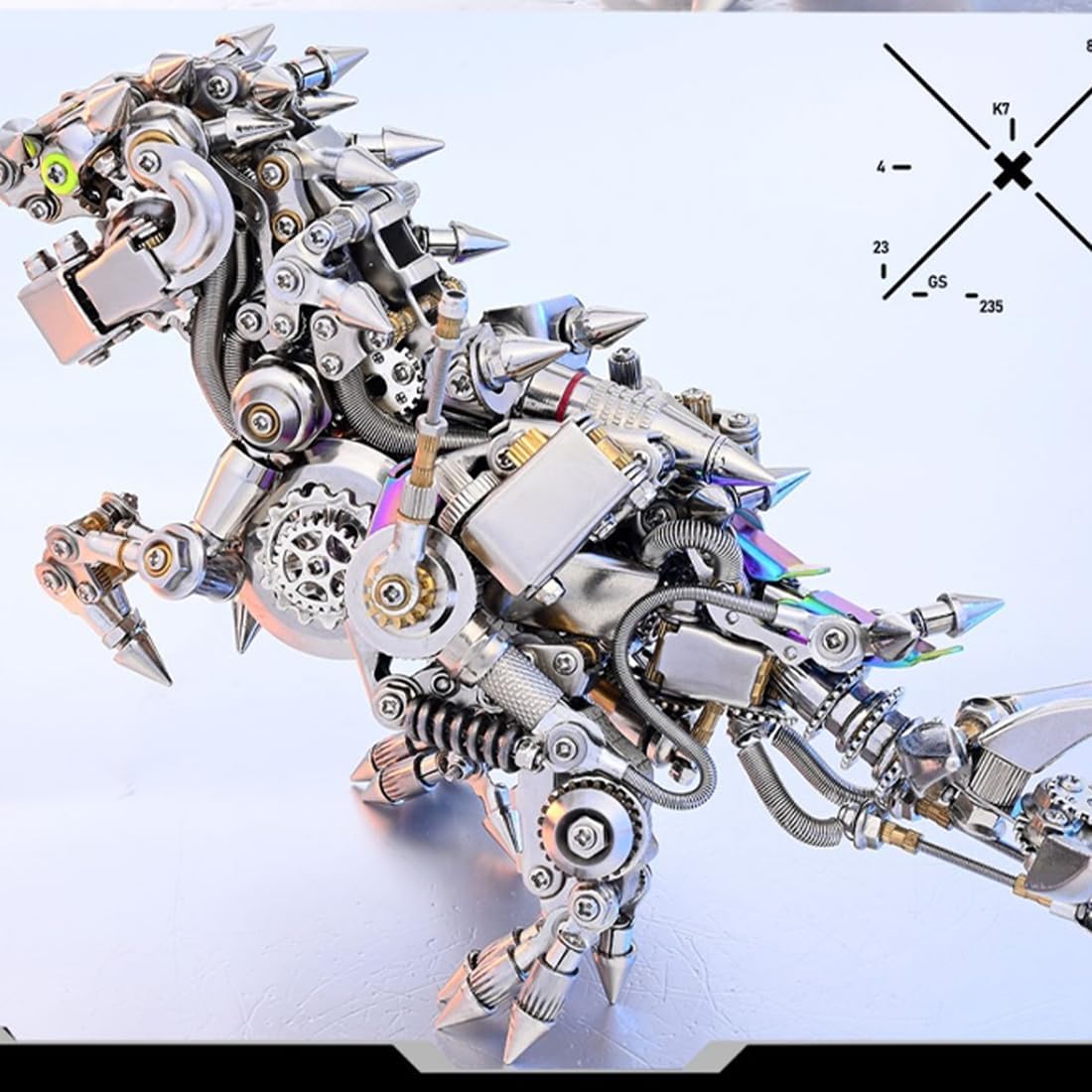 1350PCS+ 3D Metal Puzzles for Adult, DIY Steampunk Stereoscopic Babylon(Plus Nuclear Energy Gatling) Metal Assembled Model, 3D Jigsaw Puzzles Creative Ornaments image 5