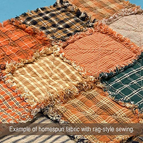 Jcs CP5-AUSP 40 Autumn Spice Charm Pack, 5 Inch Precut Cotton Homespun Plaid Fabric Squares thumb #4