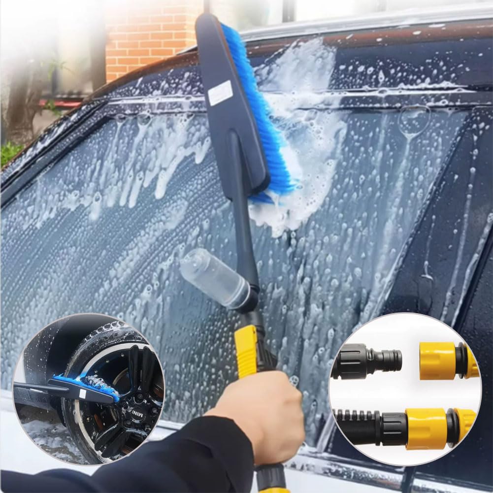 Kit per La Pulizia Dei Pannelli Fotovoltaici, Spazzola Pulizia Pannelli Fotovoltaici con Kit Di Pulizia, Spazzola per Pannelli Fotovoltaici per La Pulizia Di Auto Camion Barca.