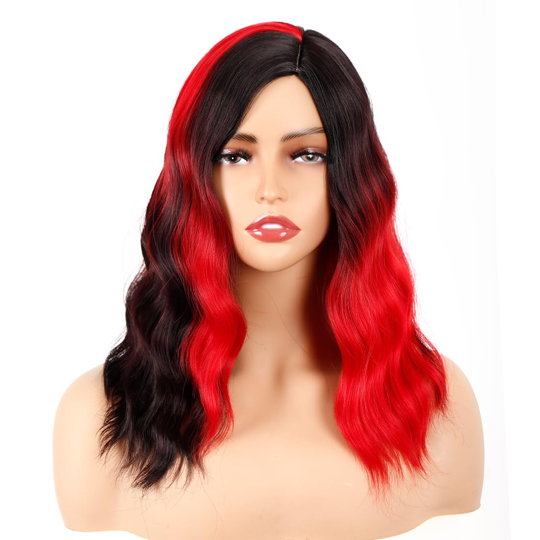 Ulzzviy Short Curly Black Hair Wigs for Women Cosplay Wig