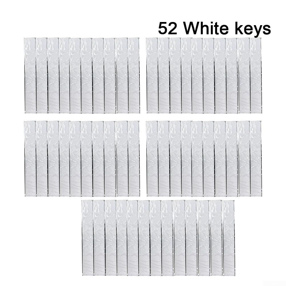 Weiß-schwarze Klaviertasten, Klaviertasten-Set, Ersatz-Tuning-Reparatur-Komplett-Set mit Vorderseite für universellen Klavier-Ersatz zum Selbermachen (52 weiße Tasten), 1178924852