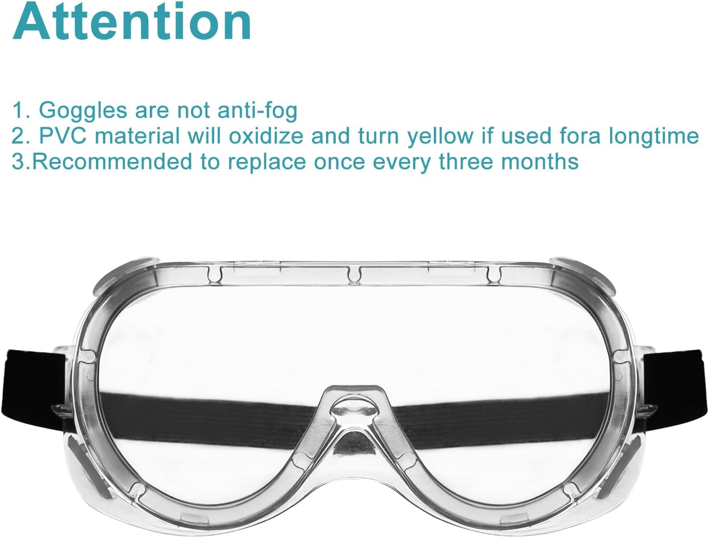 stonylab Safety Goggles, 1 Pack, PC Transparent Lens, Wide Field of View, Laboratory Safety Goggles