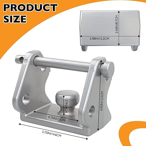 Miniatura 2 de HQPASFY Cerradura de Enganche de Remolque, Cerradura de Acoplador con Pasador, Modelo de Cerradura de Acoplador Tl-33, Se Ajusta de 2" a 2-516" -