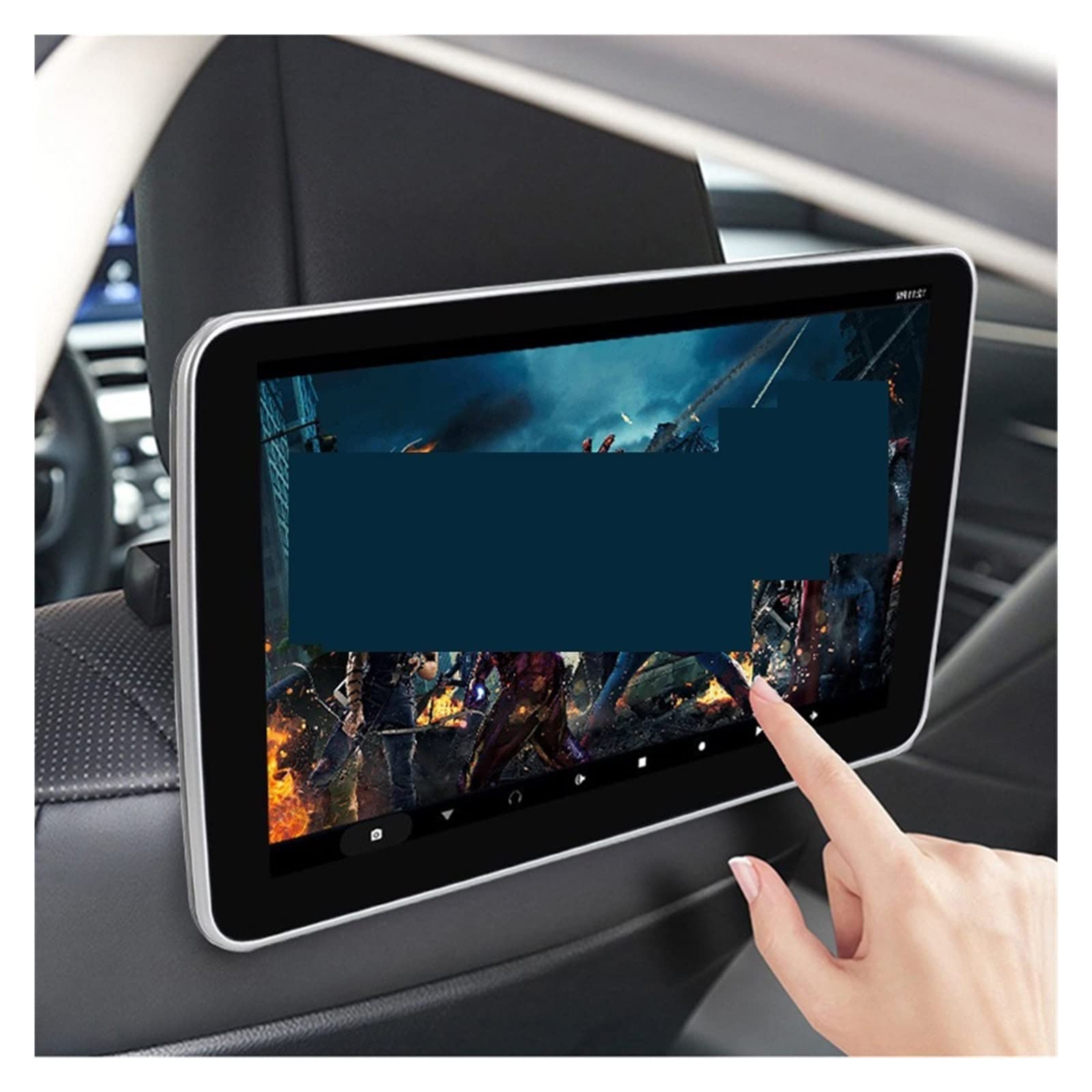 Telewizor w Zagłówku, 10,1-calowy samochodowy odtwarzacz multimedialny 4K Monitor z zagłówkiem Wielofunkcyjny tablet ekranem dotykowym Wyświetlacz na tylnym siedzeniu Wyjście(1 PCS 10.1 inch)