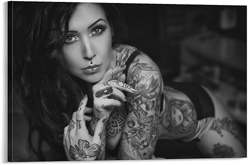 Lienzo de pintura en lienzo sexy para niña, póster e impresiones artísticas para pared, para habitación del hogar, habitación, dic, pintura en