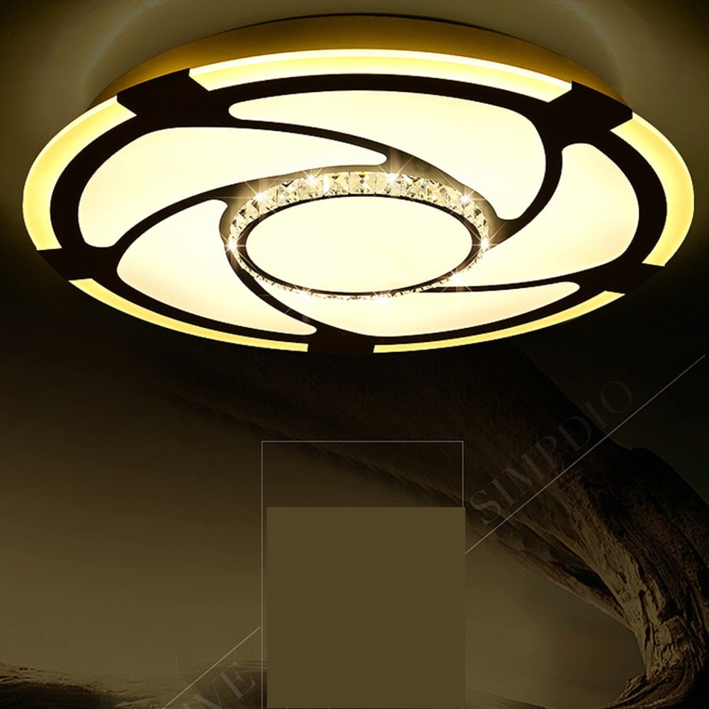 Lampadari di cristallo moderni minimalista/I salotto luci rotonde/Lampada da soffitto di cristallo atmosferici/camera da letto luce toni-L