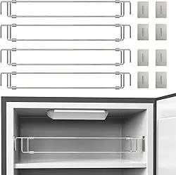 Barras de tensão de geladeira ajustáveis Rv 31,8-56,6 cm | Acessórios essenciais para geladeira trailer trailer e barras de tensão de gabinete, acessórios de trailer de acampamento e viagem |