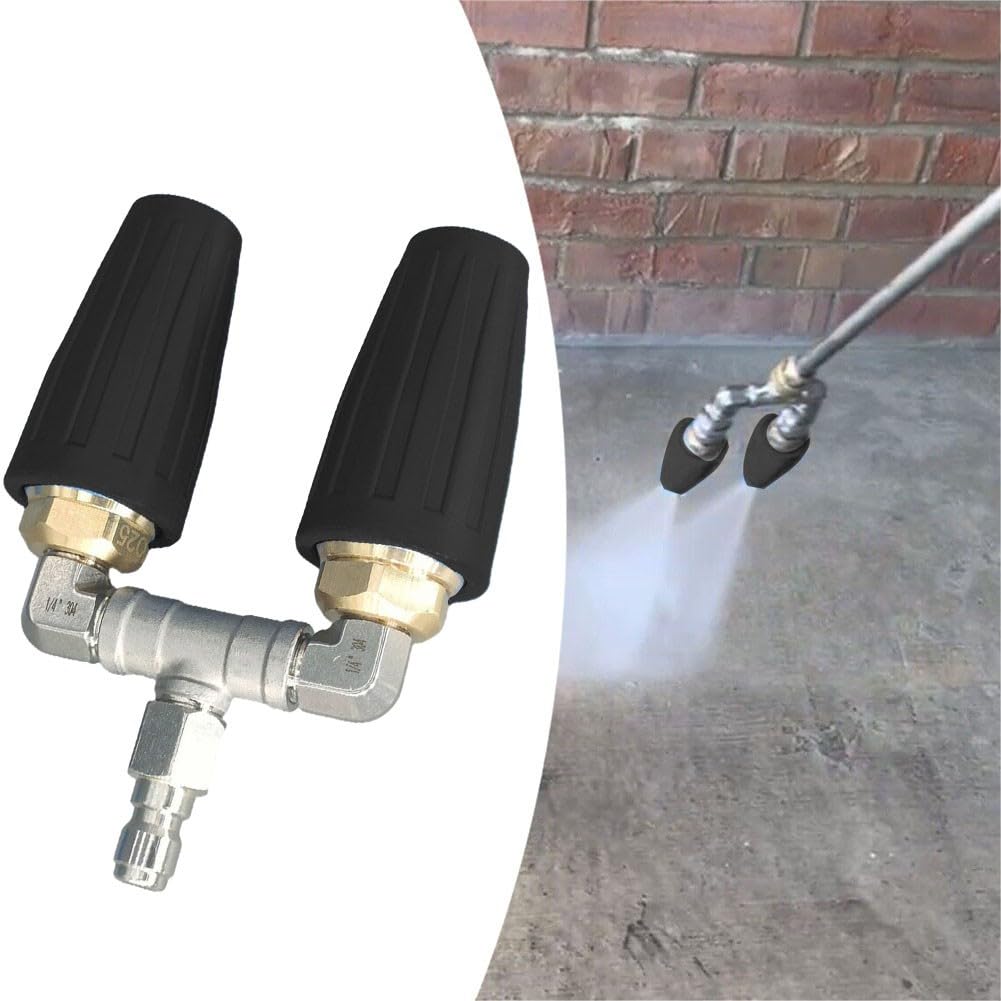 EVTSCAN Rotierende Turbodüse, 1/4 Schnellanschluss Hochdruckreiniger-Reiniger-Zubehör Spray Rotierende Turbodüse 3000PSI, für rotierende Hochdruckreiniger-Pistole(035