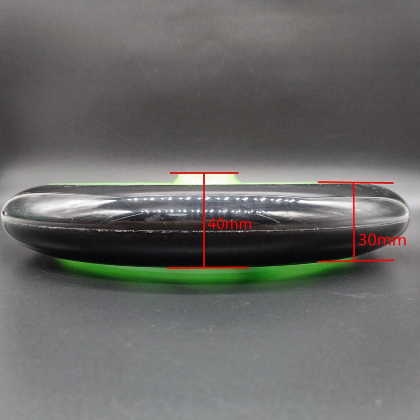 4 Stück Rollerrad 200 mm Pu Material RadstäRke 30 mm Abec-7 Kugellager Rollerzubehör,Transparent Schwarz