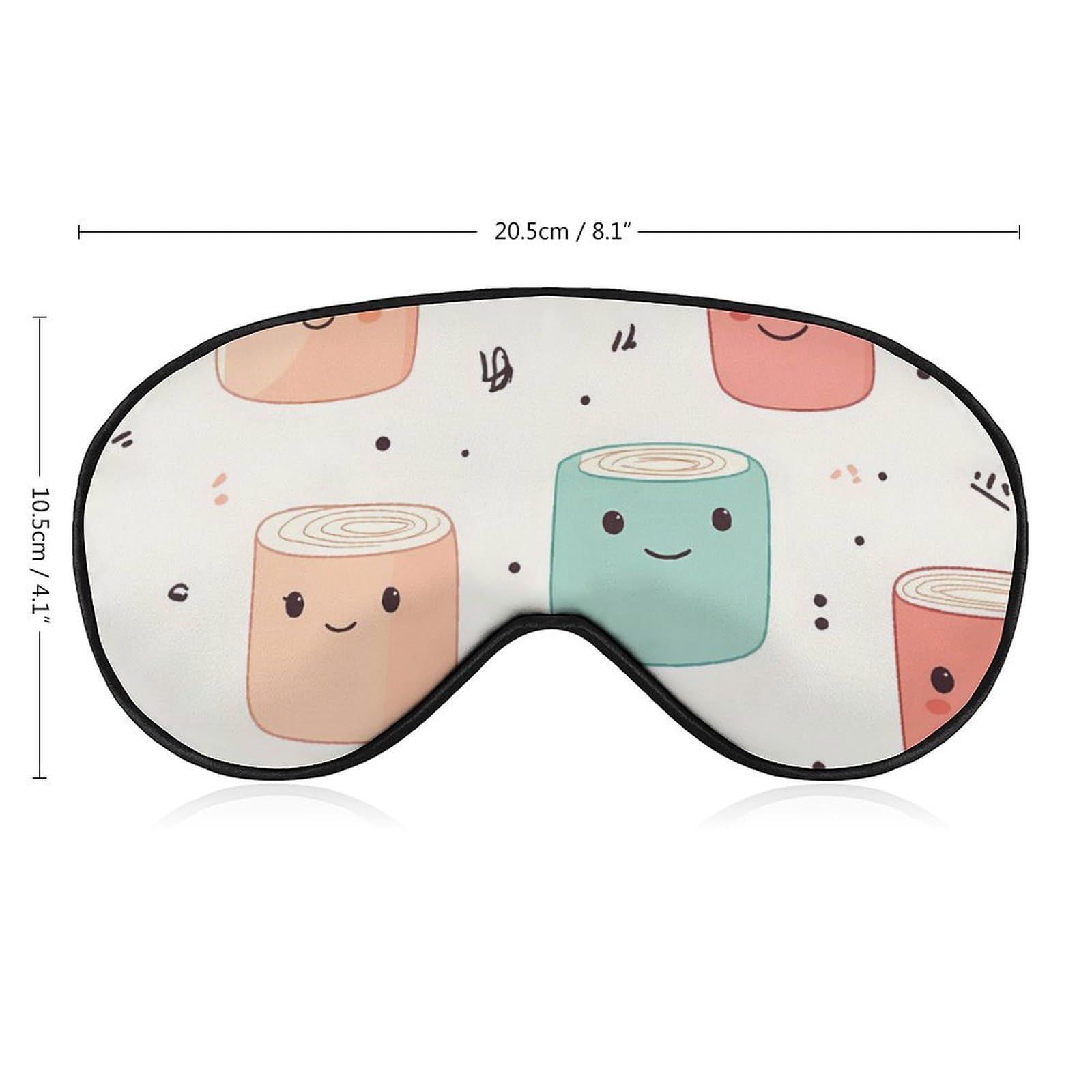 Toilet Papers Cute Rolls Sleep Mask Eye Shade Cover Adjustable Strap for Travel Lunch Break Women Men