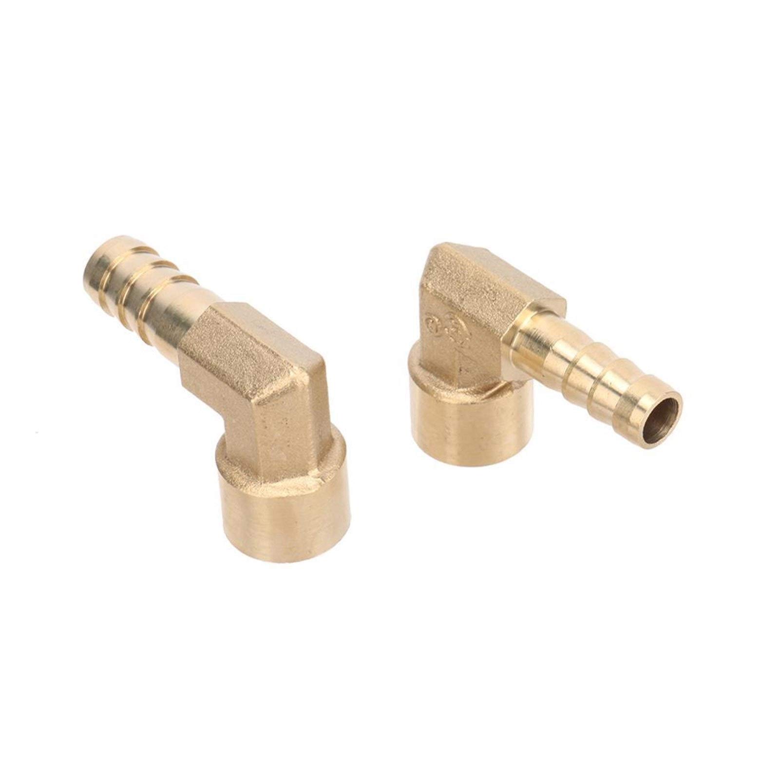 Zraszacz ogrodowy, zraszacz do podlewania, narzędzia ogrodowe, sprzęt, kolanko mosiężne, 8 mm, 10 mm, z gwintem wewnętrznym BSP 1/4", złączka miedziana, 90 stopni, 1 szt. (kolor: 12 mm do 3/8")
