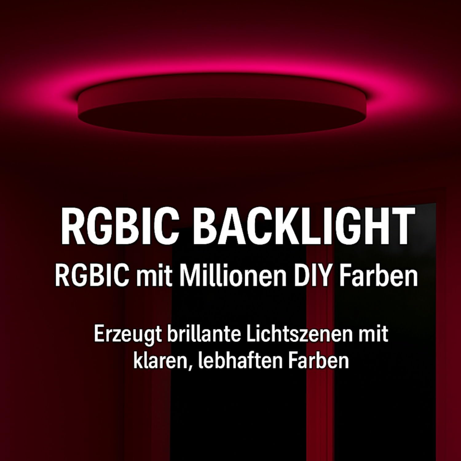 Smart LED RGB CCT lampa sufitowa panel 36 W, możliwość ściemniania, kompatybilna z Alexa, Google Home, sterowanie głosem