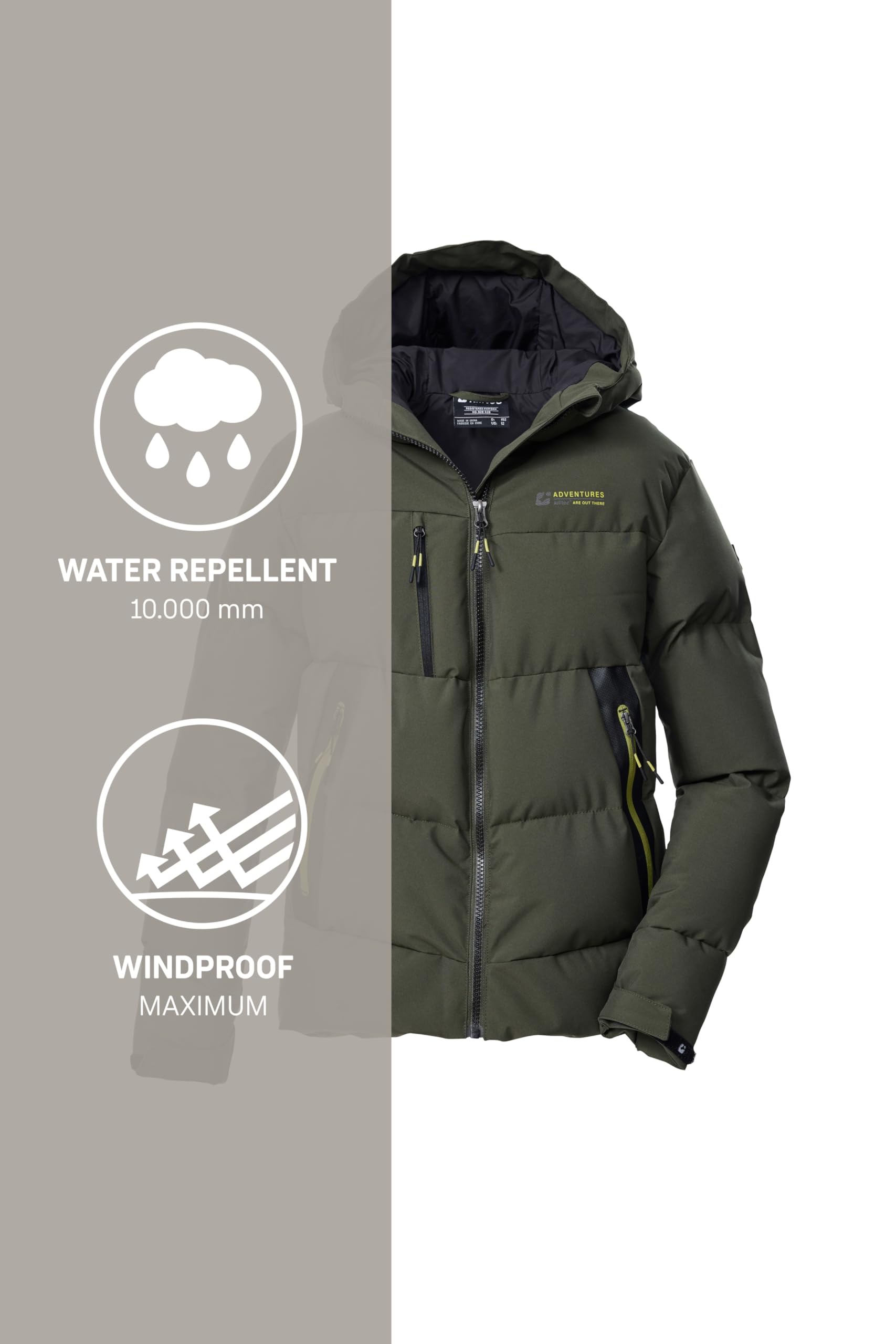 Killtec Kow 239 Bys Qltd Jckt Giacca trapuntata/funzionale in piuma d'oca con cappuccio Bambini e ragazzi