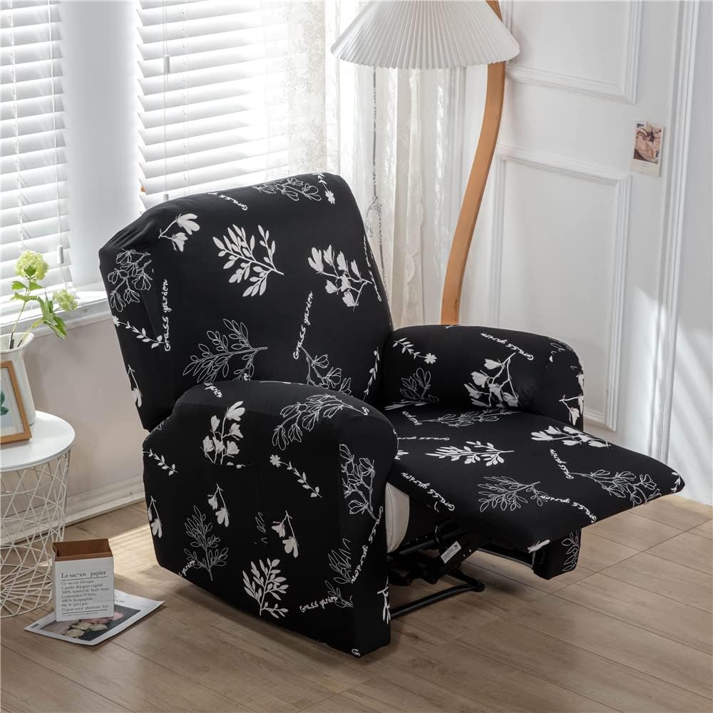 Highdi Recliner Chair Covers with Pockets for Electric Chair, 4 Pieces