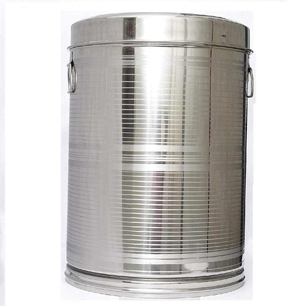 Prego Stainless Steel kunda pawali/Atta Drum -15 kg