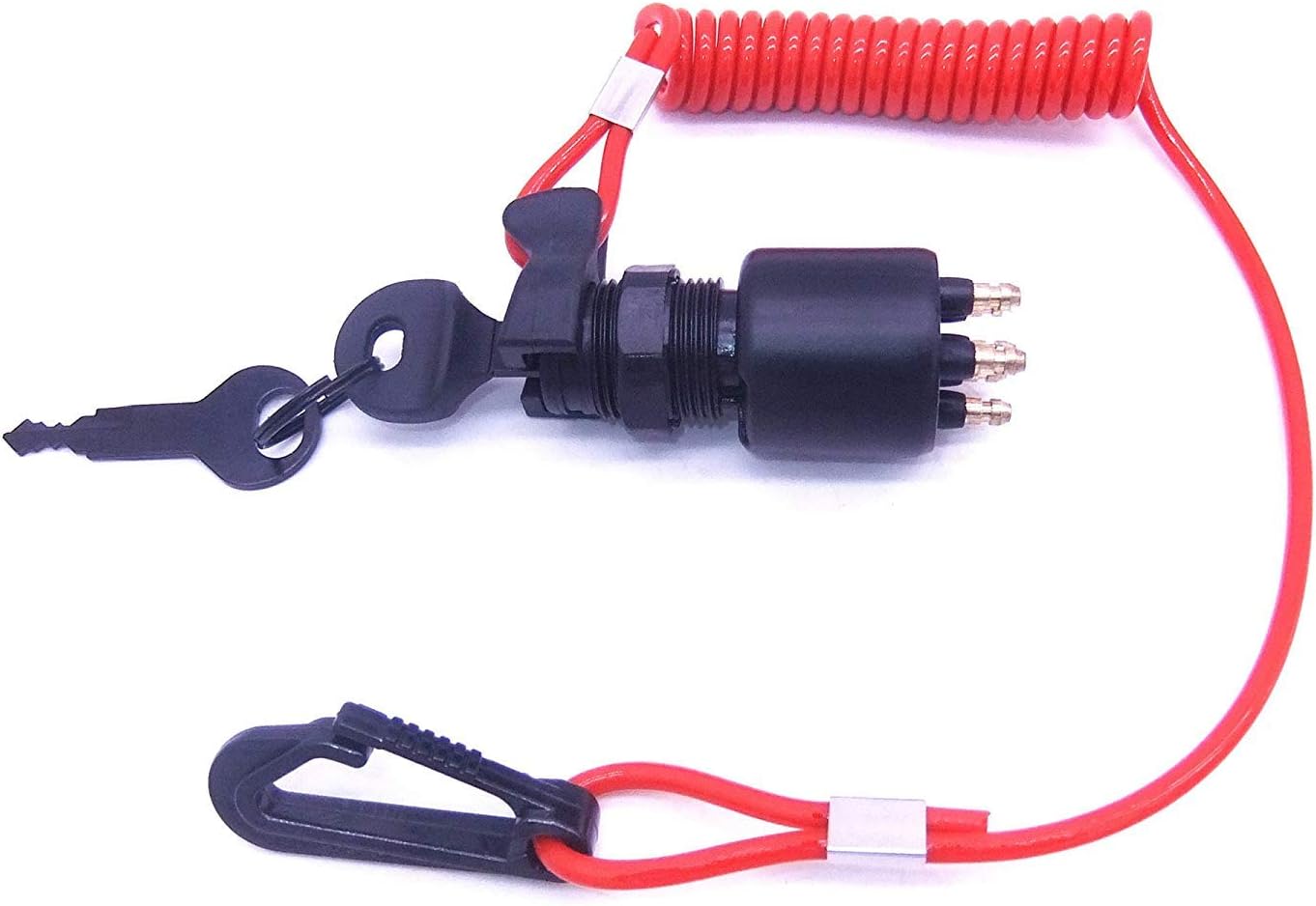 SouthMarine 5005801 175974 05005801 0175974 Ignition Switch & Key Assembly with Lanyard for OMC Johnson Evinrude 40-200HP Outboard Motor