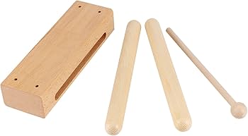 Amazon | SEHOI ウッドブロック楽器 2個セット マレット無垢材のリズム