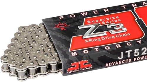 Miniatura 5 de JT Chain JTC525Z3GS114RL (serie 525) oro 114 eslabones cadena de anillo en X súper resistente con enlace de conexión