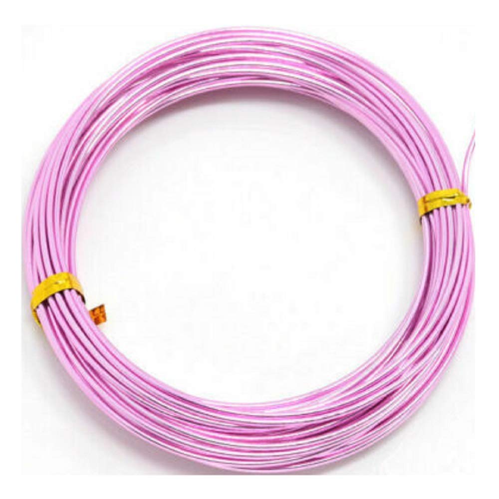POLYBAGSTORES 1.5mm x 10 Metres - HOT PINK - Aluminium Craft Wire, Jewellery Modelling Florist Wire Findings - Available in 26 Colours
