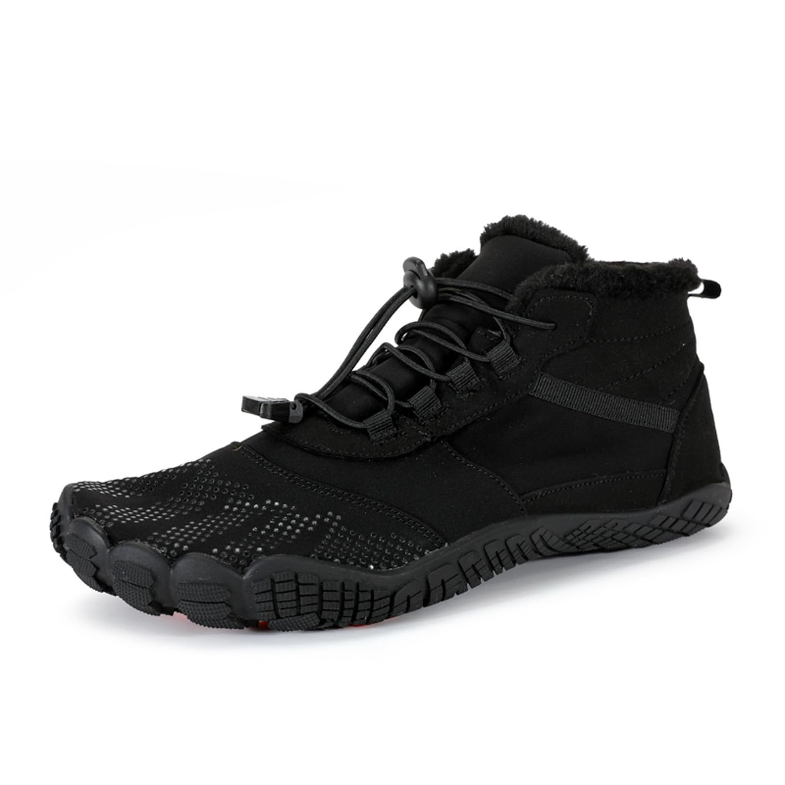 CERYTHRINA Men Women Barefoot Shoes Winter Wide Toe Box Walking Boots Plush Lined Warm Snow Boots Outdoor Anti-Slip Ankle Boots