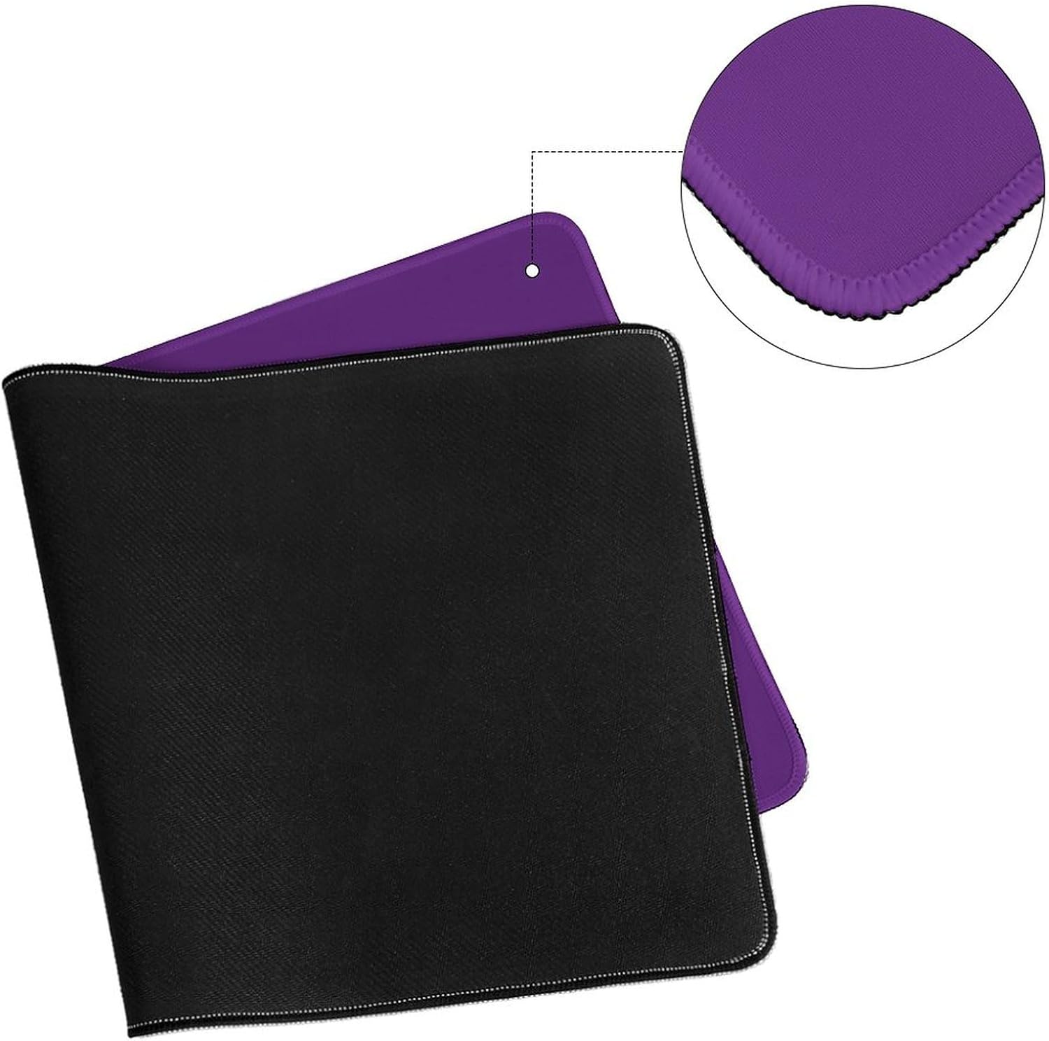 Gaming Mouse Pad Large, Pure Purple Trend Color Extended Mouse Mat with Stitched Edges for Keyboard/Laptop/Mouse/Desktop,12" x 24"