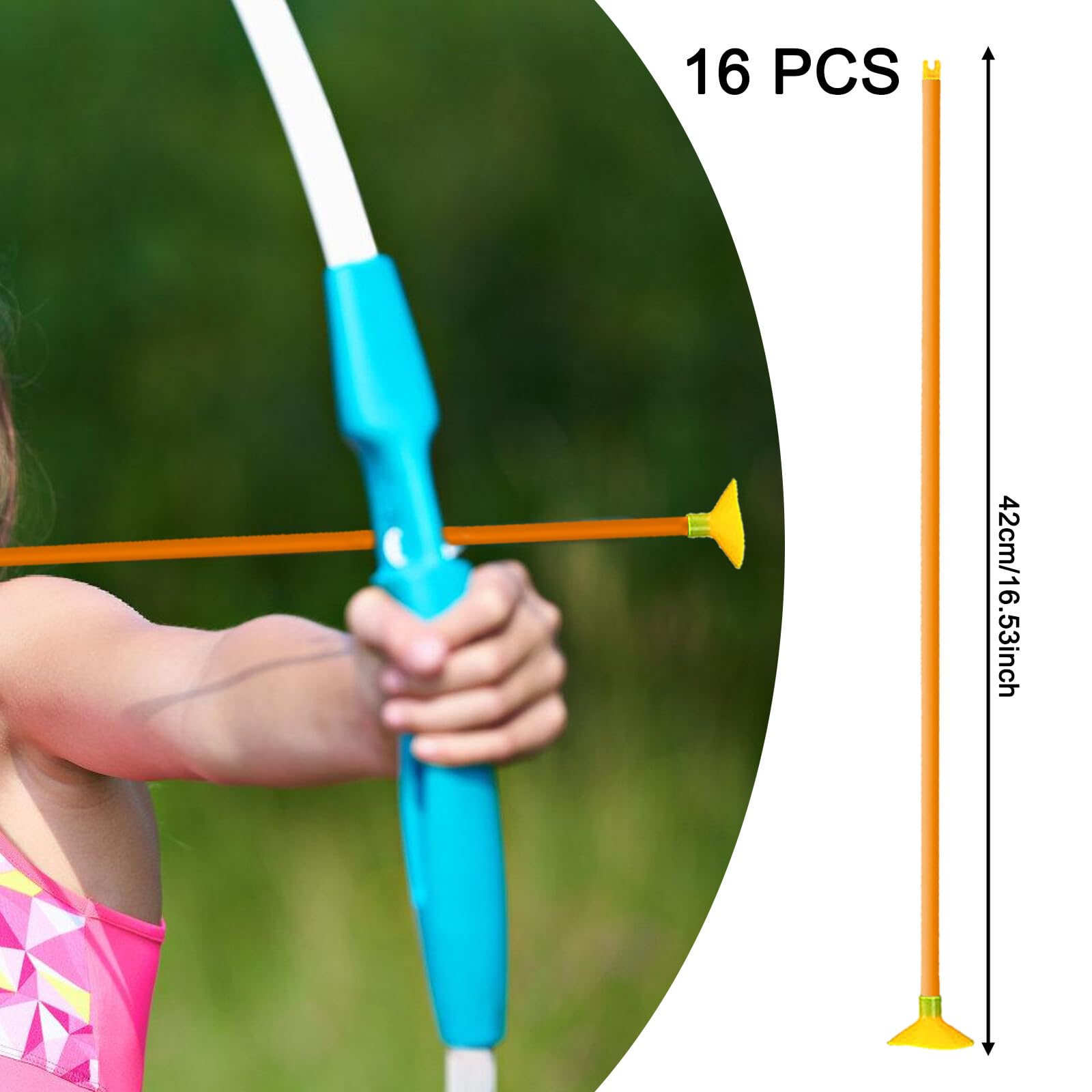 IXYHKB 24 Pièces Flèche Ventouse, Flèches de Rechange à Ventouse, 42 cm Tir à l'arc Flèches à Ventouse, Enfant flèche de Jouet, Tir à la Cible Entraînement au Jeu pour Garçons et IXYHKB 24 Pièces Flèche Ventouse, Flèches de Rechange à Ventouse, 42 cm Tir à l'arc Flèches à Ventouse, Enfant flèche de Jouet, Tir à la Cible Entraînement au Jeu pour Garçons et