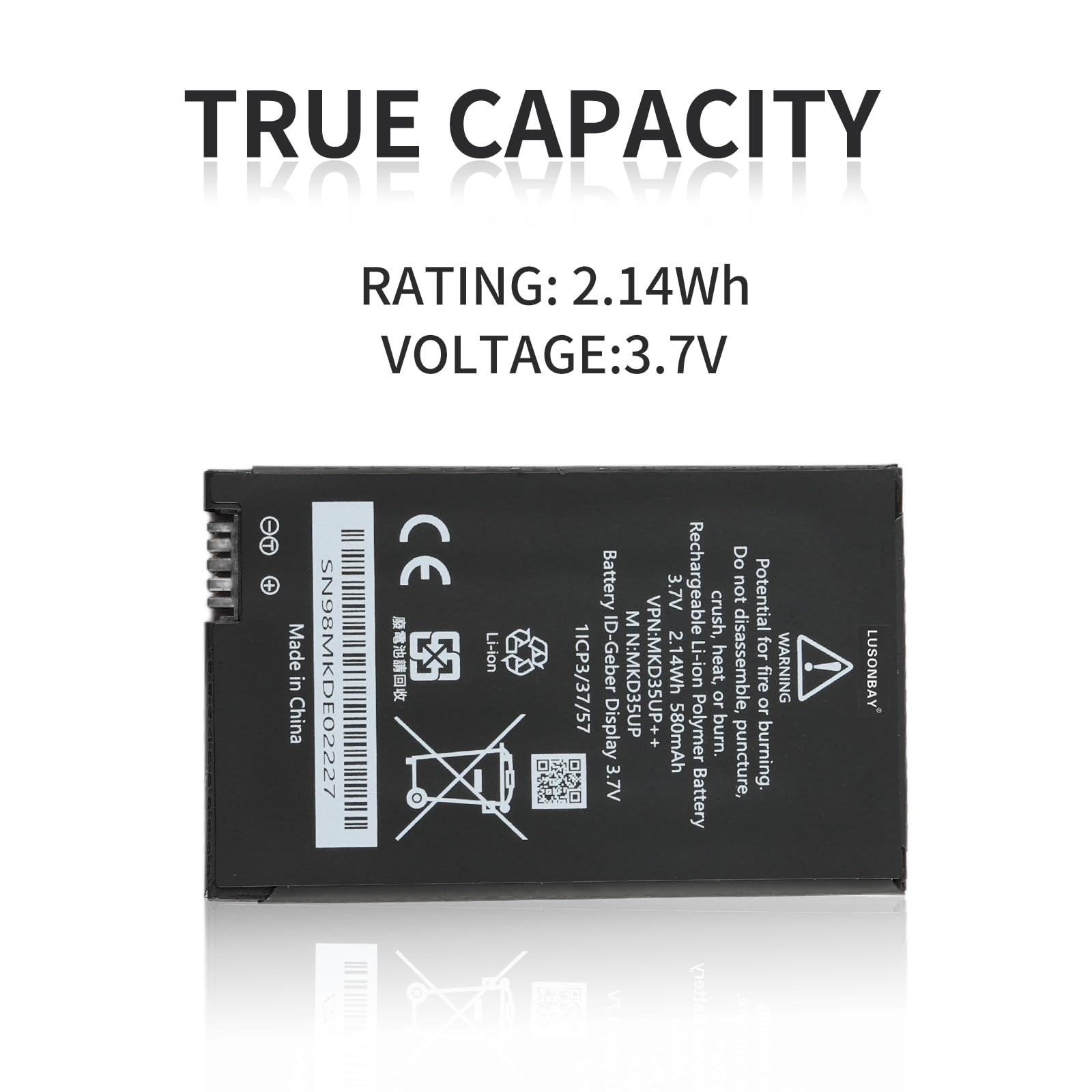 MKD35UP 9442976-01 Ersatzschlüssel Kompatibel Mit BMW 530le 730 740 745 760li 530l 5/6/7/X3 X5 X6 AG ID-Geber Batterieanzeige MKD35UP++ AE2536561 3,7V 2,14Wh