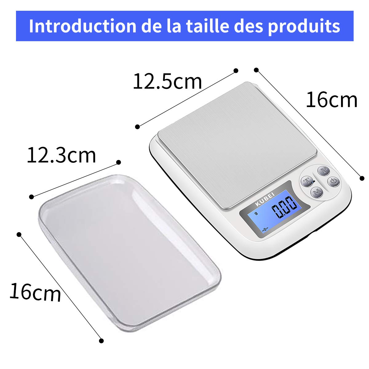 Digitale Küchenwaage, wiederaufladbar über USB, 1 kg/0,01 g, Lebensmittelwaage, Präzisionswaage, Taschenwaage, Schmuckwaage, Tischplatten aus Edelstahl