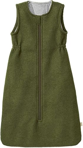 Saco de dormir para bebé, manta térmica cálida de lana merina, tallas 0-36 meses (talla 3, 18-36 meses, verde oliva)