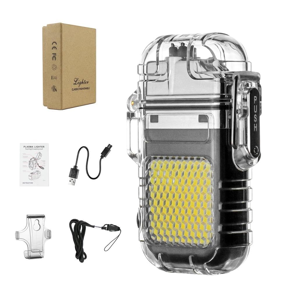 SHINOARI Dual Arc Plasma Lighter - Outdoor Camping Lighter with LED Light, Windproof, Rechargeable-picture-21