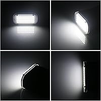 Vista 4 de Luditek Mini luz estroboscópica LED blanca de Halloween, activada por sonido, luces de discoteca ajustables con velocidad de flash con 48 lámparas