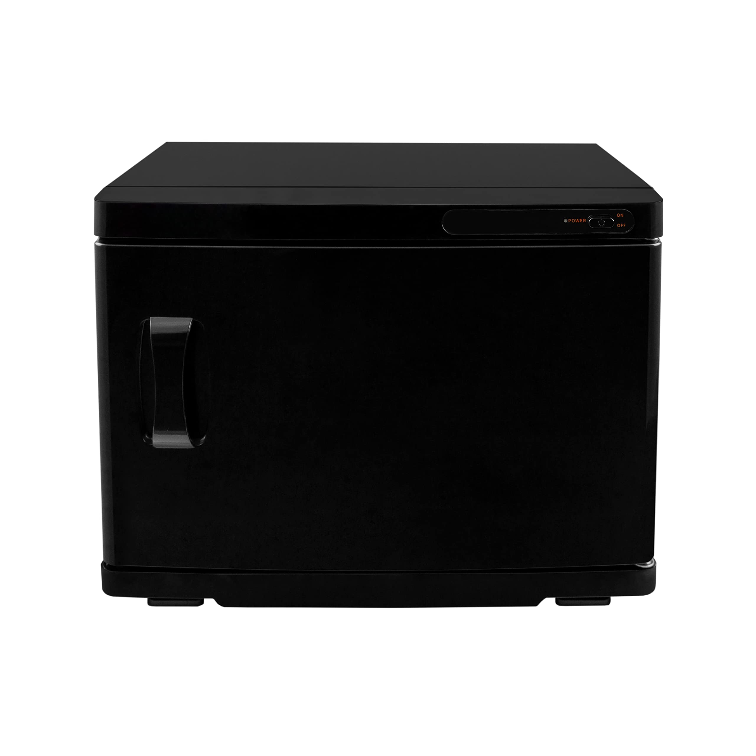Hot Towel Warmer Black 23L Cabinet Heater UV Steriliser Disinfection Facial Salon Beauty Spa Gym Bathroom Home Equipment Stainless Steel Electric 2 Removable Shelves Drip Tray 200W 2 x FREE Tongs