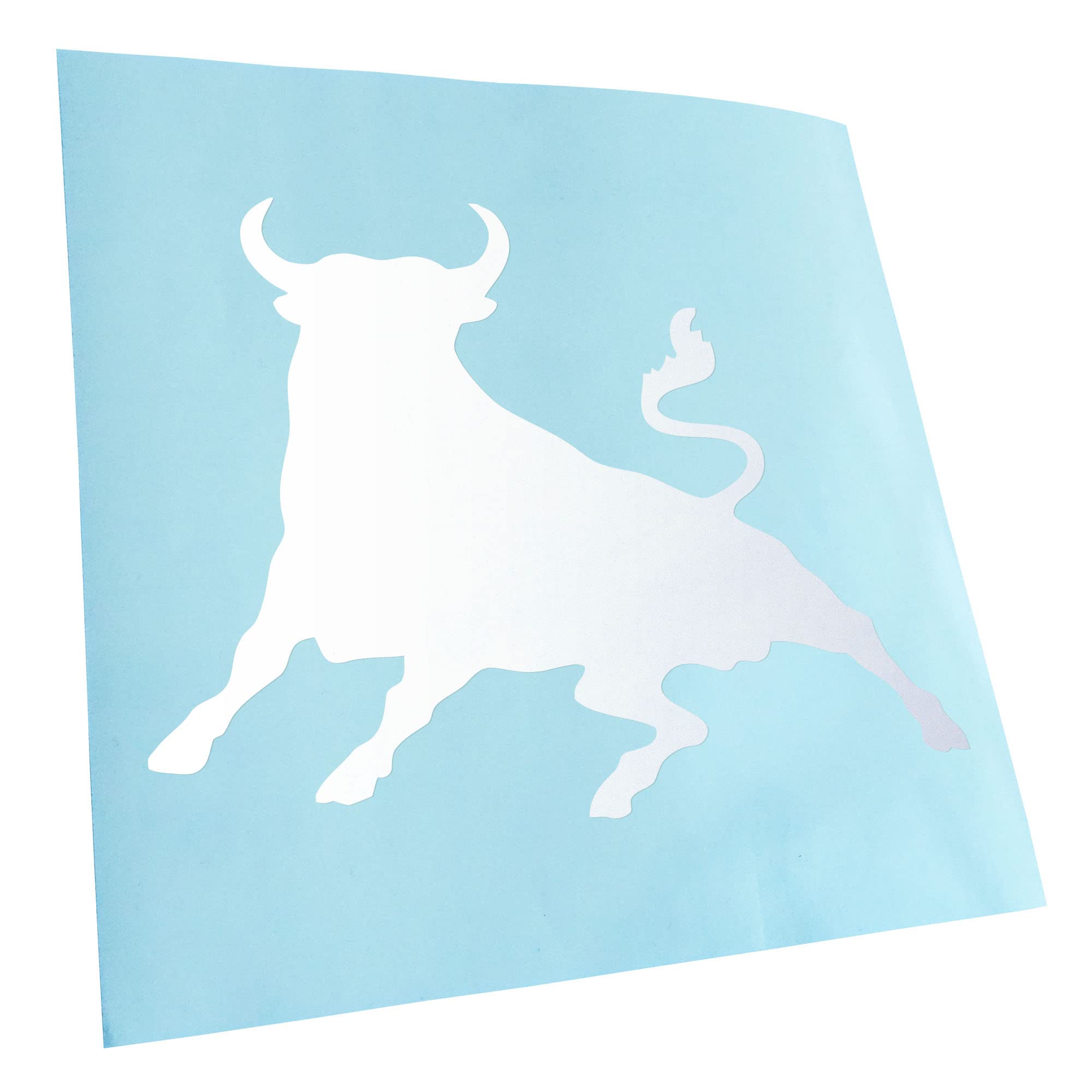 Kiwistar - Car Sticker - Matt White - 24 x 18 cm Taurus Toro Bull - Rear Window Car Sticker Weatherproof for Car Truck Moped Truck - Sticker Exterior Self-Adhesive Tuning Accessories for Window