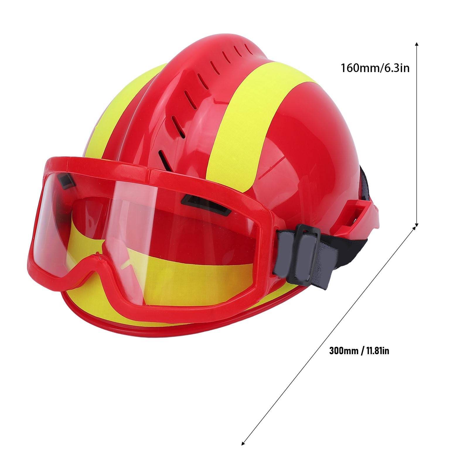 Casco de Rescate con Casco Ligero y Duradero para Seguridad en, Ajustable para Obras de Construcción y Bomberos, PC, tamaño: 30 X 16 Cm