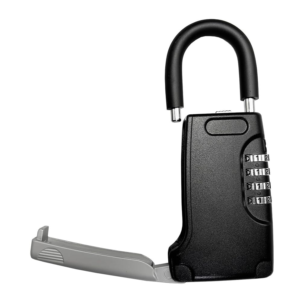 Ehwisbe Key Lock Box Outdoor With Code Wall Mount 4 Digits Combination Lockbox For Spare Keys Outside For Home, Garage