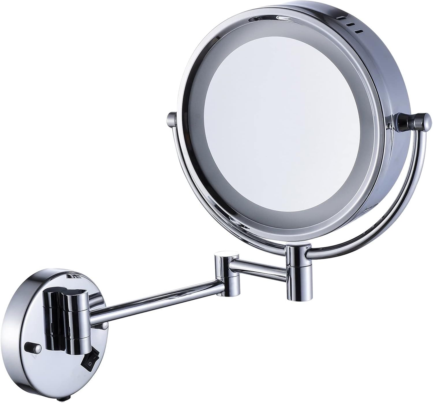 Cavoli Hardwire LED Lighted Wall Magnifying Mirror for Bathroom with 10x