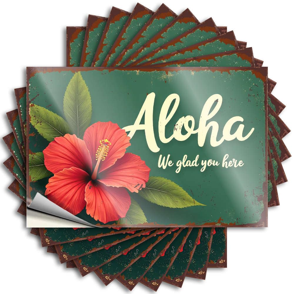 Rooms Decorations Quote Durable Wall | Aloha! Welcome to Our Place. New Self Adhesive Sticker for Fishing DIY(8X12CM)