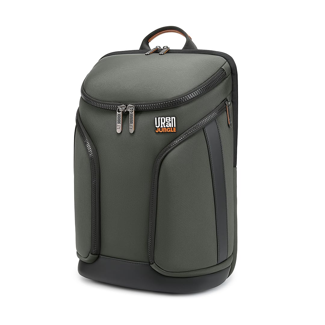 urban jungle CityRun Workpack, 24Ltrs Water Resistant, Premium Polyester Laptop Backpack for Men and Women, Olive-picture-39