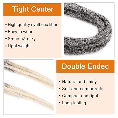 Miniatura 10 de Aguacor Extensiones de rastas sintéticas con extremos rizados 20 pulgadas 20 hebras extensiones finas SE con extremos ondulados cabello reggae hecho