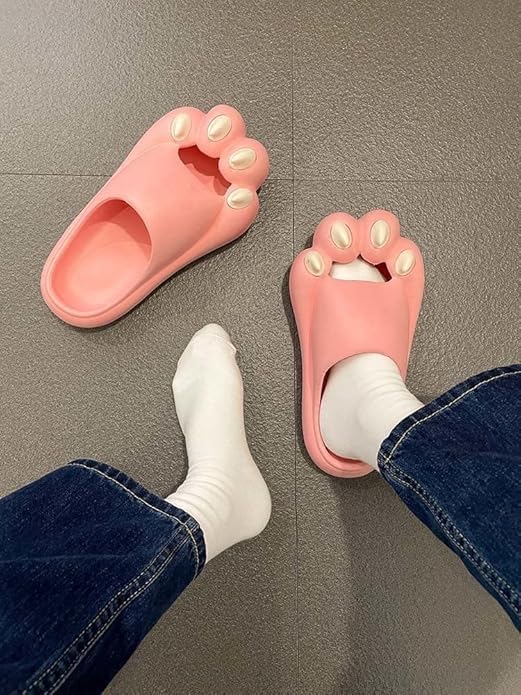 Cat Paw Slippers, Cute Cozy Cat Claw Sandal, Funny EVA Non Slip Kitten Feet Slides, Summer Kitten Paw Shoes for Women3